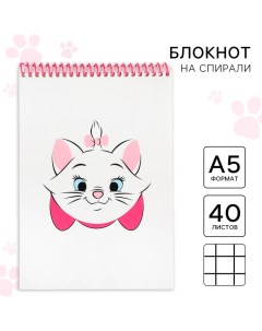 Блокнот А5, на гребне, 40 листов, Коты аристократы Artfox