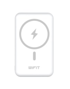 Внешний аккумулятор Wifit WIMAG Pro, 10000мАч, 3 А, MagSafe, USB-A/Type-C, белый