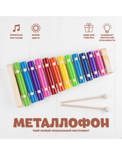 Игрушка музыкальная Металлофон, 12 тонов Лесная мастерская