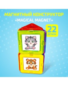 Магнитный конструктор Magical Magnet, 22 детали, детали матовые Unicon