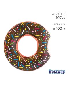 Круг для плавания «Пончик», надувной, d=107 см, от 12 лет, МИКС, 36118 Bestway