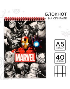 Блокнот на гребне, А5, 40 листов, Мстители Marvel