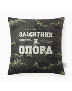 Подушка декоративная  "Защитник и опора" 40х40 см, велюр, 100% п/э Этель