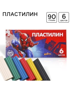 Пластилин 6 цветов 90 г «Супергерой», Человек-паук Marvel