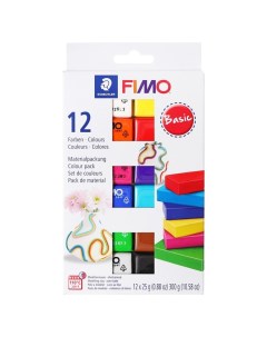 Набор пластика - полимерная глина, Soft, 12 цветов по 25 г Fimo