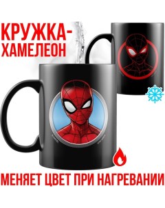 Кружка-хамелеон, Человек-паук, черная 330мл Marvel