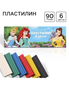 Пластилин 6 цветов 90 г "Принцессы" Disney