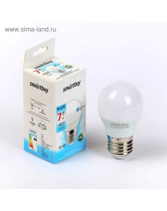 Лампа cветодиодная, Е27, G45, 7 Вт, 4000 К, дневной белый свет Smartbuy