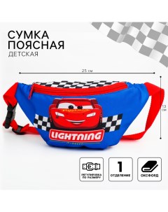 Сумка поясная детская для мальчика, 25х6х13 см, Тачки Disney