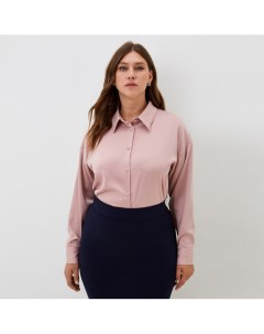 Рубашка шелковая plus-size, р. 54, пыльная роза Mist