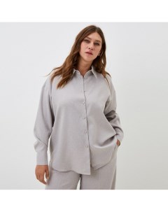 Рубашка женская plus-size, р. 52, бежевый Mist