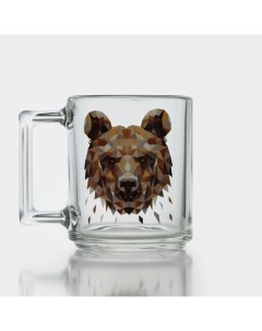 Кружка Animals, стеклянная, 250 мл, рисунок МИКС Gidglass