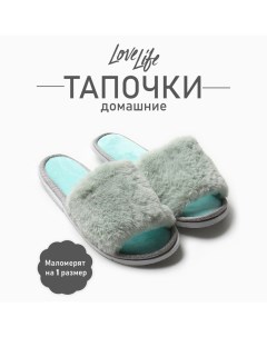 Тапочки женские с открытым носом размер 38-39, цвет мята Lovelife