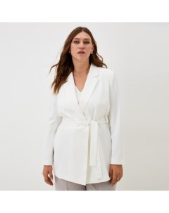 Пиджак женский с поясом plus-size, р.52, белый Mist