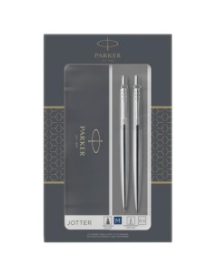 Набор Jotter Core KB61 Stainless Steel CT, ручка шариковая, корпус из нержавеющей стали + карандаш м Parker