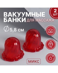 Массажёр антицеллюлитный «Чудо - банка», набор - 2 шт, для интенсивного воздействия, 6 ? 5,8 см, цве Торг лайнс