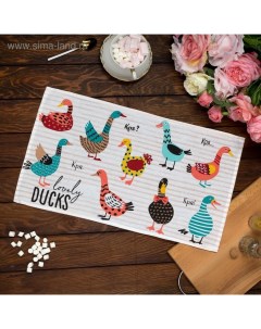 Полотенце пасхальное Lovely Ducks 35х60 см, 100% хлопок, 160г/м2 Доляна