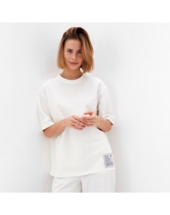 Футболка женская oversize : One Most Brand цвет экрю, размер 52 Minaku