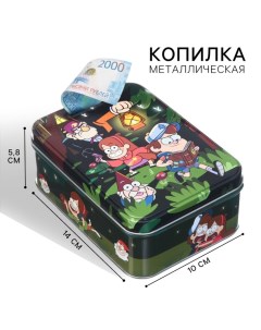 Копилка 14х10х5.8 см, металл, Гравити Фолз Disney