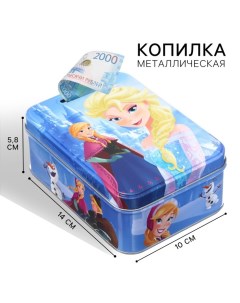 Копилка 14х10х5.8 см, металл, Холодное сердце Disney