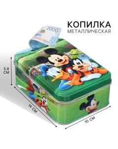 Копилка 14х10х5.8 см, металл, Микки Маус Disney