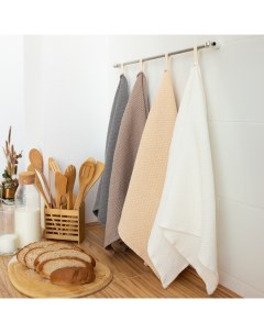 Полотенце SL HOME Linen цвет белый 38х65см, лен 29%, хл 71%, 215 гр/м2 Sima-land home