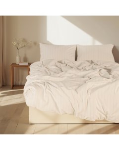 Постельное бельё SL Home Cotton line евро 200*220см, 240*225 см, 50*70-2шт, цв.молочный,100% хлопок Sima-land home