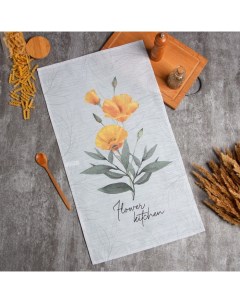 Полотенце Yellow poppies 40х73 см, 100% хлопок, репс 210 г/м2 Этель