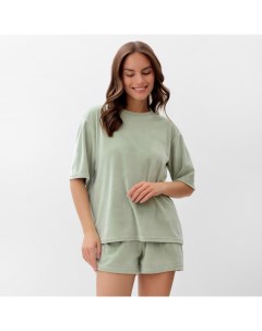 Костюм женский (футболка и шорты) Plushy р. 40-42, зеленый Kaftan