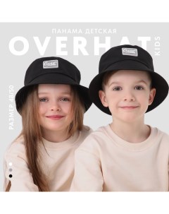 Панама детская для мальчика, цвет чёрный, р-р 48-50 Overhat kids