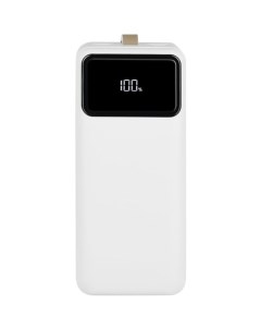 Внешний аккумулятор TFN Porta LCD PD, 40000 мАч, 2 USB, Type-C, microUSB, белый Tfn