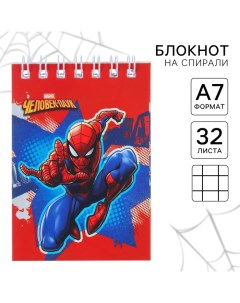 Блокнот А7 32 л на гребне Человек-паук Супергерой Marvel