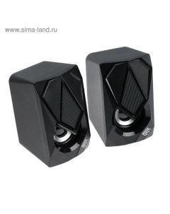 Компьютерные колонки Mask AS004, 2.0, 2х5 Вт, Jack 3.5 мм, USB, RGB подсветка, черные Qumo