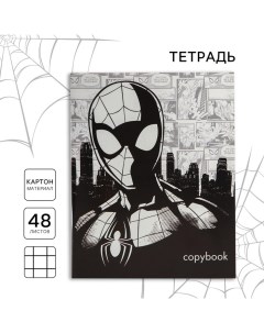 Тетрадь 48 листов в клетку, картонная обложка «Супергерой», «Человек-паук» Marvel