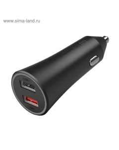 Автомобильное зарядное устройство Mi 37W Dual-Port Car Charger, 2 USB, 3А, черное Xiaomi