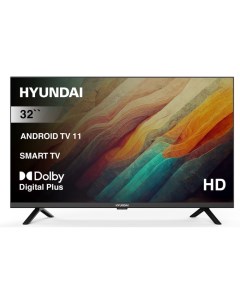 Телевизор H-LED32BS5002, 32", 1366x768, DVB-C/T2/S2, 2xHDMI, 1xUSB, SmartTV, черный Hyundai