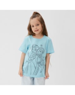 Футболка Disney "Холодное сердце", рост 122-128 (34), бирюзовый Kaftan