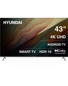 Телевизор H-LED43BU7009, 43",3840x2160, DVB-C/T2/S2, 3xHDMI, 2xUSB, SmartTV, черный Hyundai