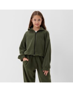 Толстовка для девочки : Fleece Soft, цвет зелёный, рост 164 см Minaku