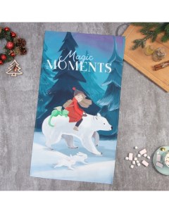 Полотенце новогоднее "" Magic moment 40х73 см, 100% хл, саржа 190 г/м2 Этель