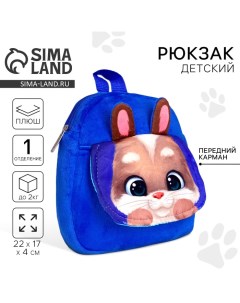 Рюкзак детский плюшевый «Зайчик», 22 х 17 см, с карманом Milo toys