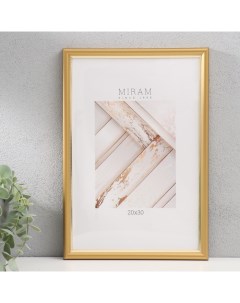 Фоторамка пластик "МИРАМ" 20х30 см золото (пластиковый экран) Miram