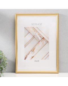 Фоторамка пластик "МИРАМ" 25х35 см, золото (пластиковый экран) Miram