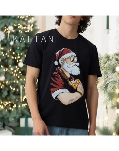 Футболка мужская Santa, черный, размер 2XL Kaftan