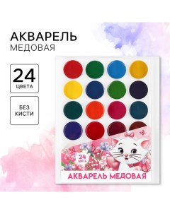 Акварель 24цв пластик, «Кошечка мари», европодвес Disney