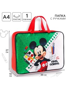 Папка с ручками текстильная А4, 350х270х100 мм, Микки Маус Disney