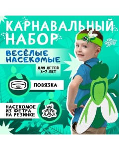 Карнавальный набор «Весёлые насекомые»: повязка и муха из фетра, 3–7 лет Волшебная маска