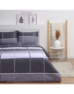 Постельное бельё дуэт Linear comfort 143х215см-2шт, 225х240см,50х70см-2шт хлопок, сатин 125г Lovelife