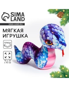 Мягкая игрушка «Змейка», синяя Milo toys