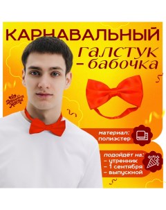 Карнавальный галстук-бабочка, цвет красный Волшебная маска